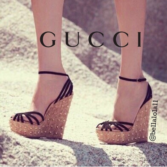 AUTHENTIC GUCCI RESORT COLLECTION WEDGES - Picture 1 of 17